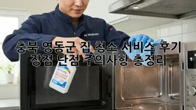 충북 영동군 집 청소 서비스 후기: 장점, 단점, 주의사항 총정리