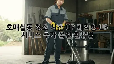 호매실동 청소, 시간 UP! 쾌적함 UP! ✨ 서비스 추가 옵션 활용법 🏡