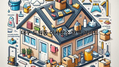 대구 도원동 이사청소: 완벽 가이드